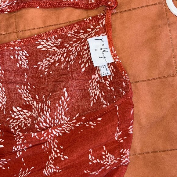 POLLY Rust Wrap Romper Ruffle Size 12 - Picture 8 of 11